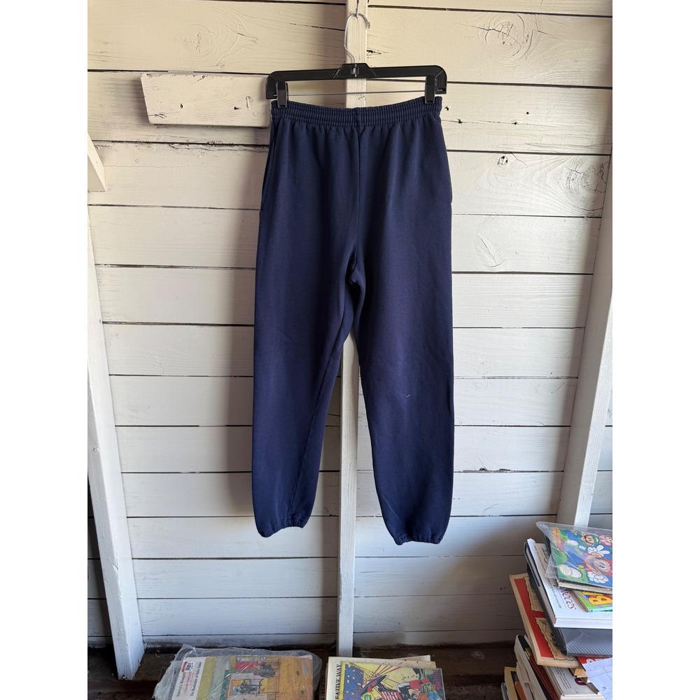 Russell Athletic Mens Navy Blue Fleece Jogger Sweatpants Medium Elastic Waist